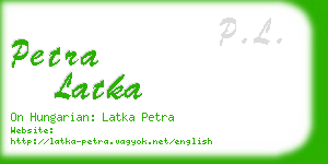 petra latka business card